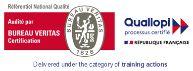 Organisme de formation professionnelle, certifié QUALIOPI au titre de la catégorie des actions de formation
